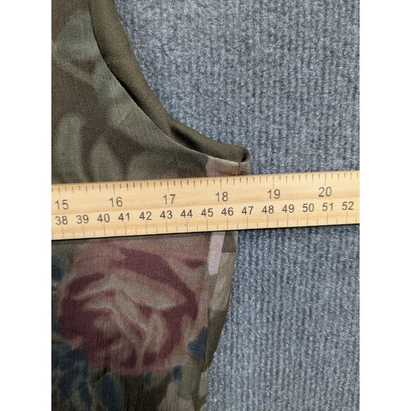 Ralph Lauren LRL Silk Dress Womens 8 Faux Wrap Ruffle Tank Feminine Soft Elegant - Picture 8 of 12